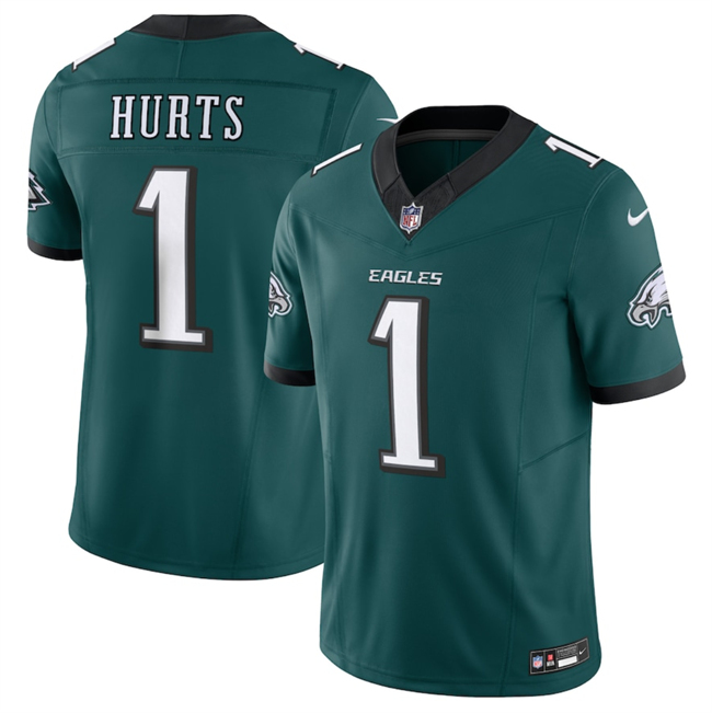 Women's Philadelphia Eagles #1 Jalen Hurts Green New F.U.S.E. Vapor Untouchable Limited Stitched Football Jersey(Run Small)